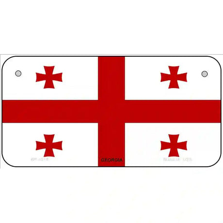Georgia Flag Metal Novelty License Plate 6" x 3" (BP)
