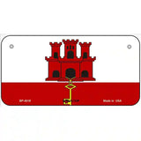 Gibraltar Flag Metal Novelty License Plate 6" x 3" (BP)