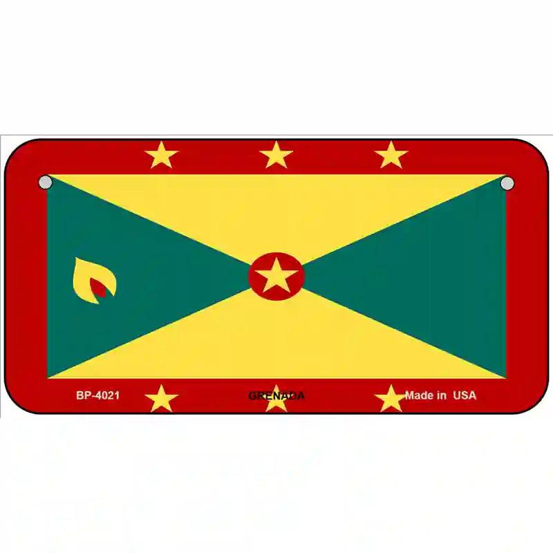 Grenada Flag Metal Novelty License Plate 6" x 3" (BP)