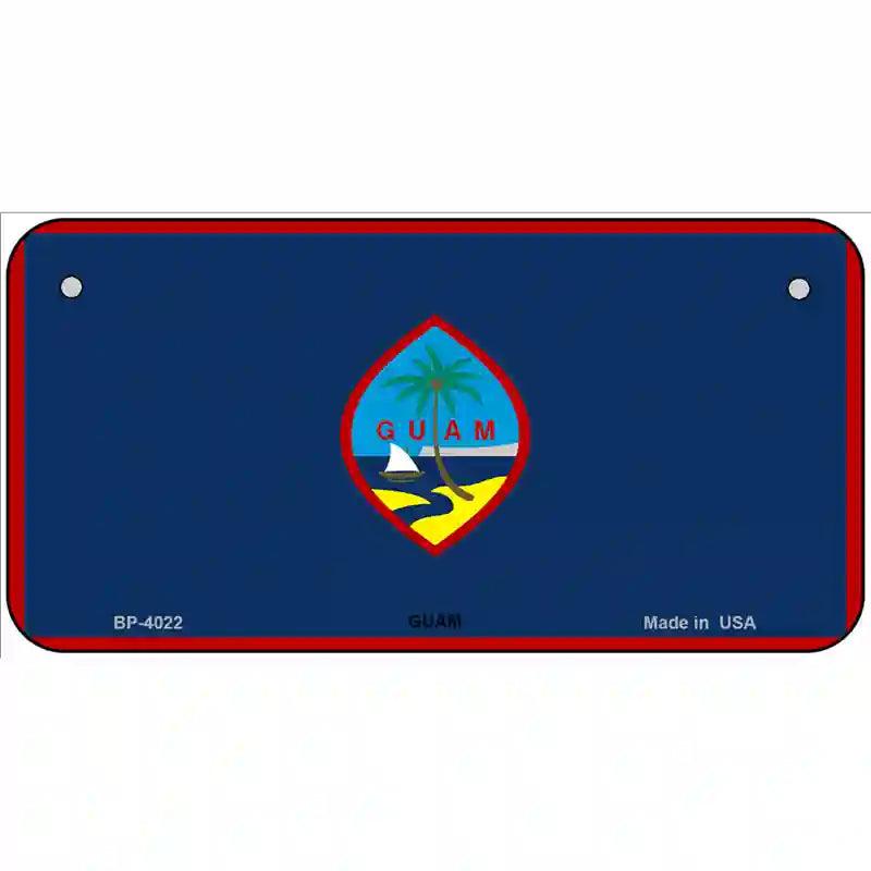 Guam Flag Novelty Metal License Plate Tag 6" x 3" (BP)