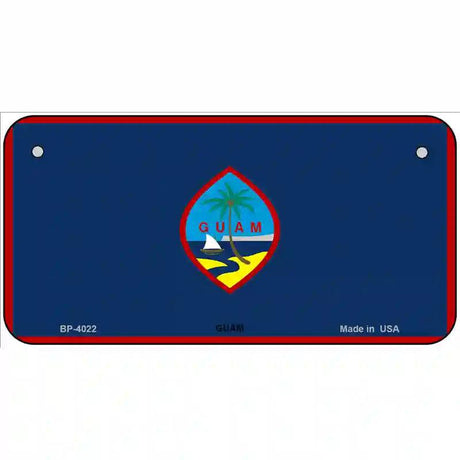 Guam Flag Novelty Metal License Plate Tag 6" x 3" (BP)