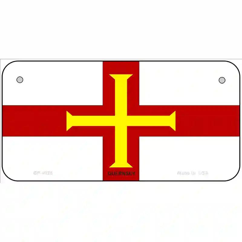 Guernsey Flag Metal Novelty License Plate 6" x 3" (BP)