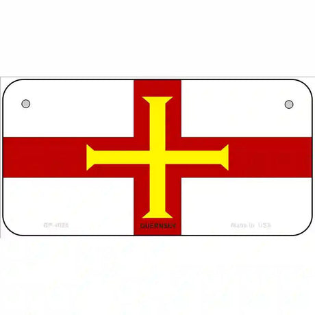 Guernsey Flag Metal Novelty License Plate 6" x 3" (BP)