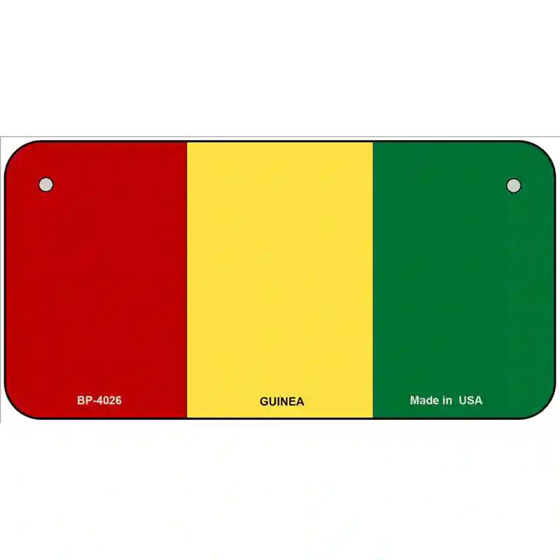 Guinea Flag Metal Novelty License Plate 6" x 3" (BP)