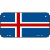 Iceland Flag Metal Novelty License Plate 6" x 3" (BP)