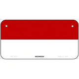 Indonesia Flag Metal Novelty License Plate 6" x 3" (BP)