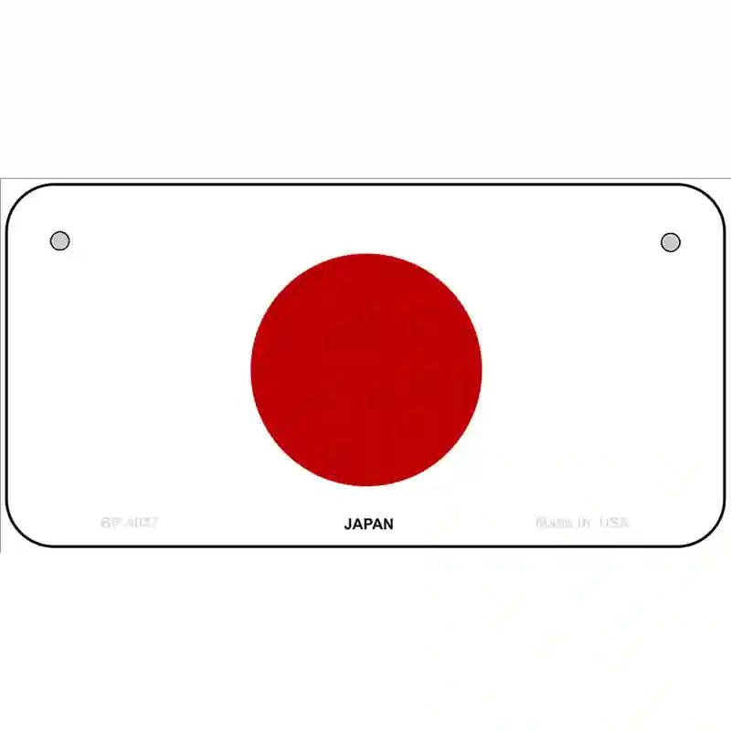 Japan Flag Metal Novelty License Plate 6" x 3" (BP)