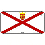 Jersey Flag Metal Novelty License Plate 6" x 3" (BP)