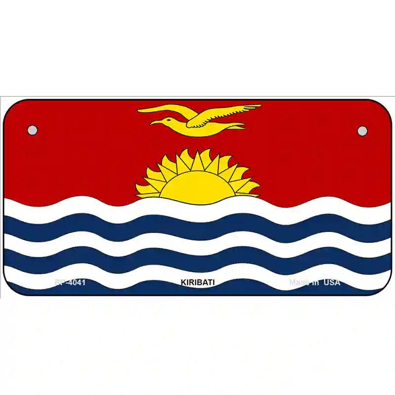 Kiribati Flag Metal Novelty License Plate 6" x 3" (BP)