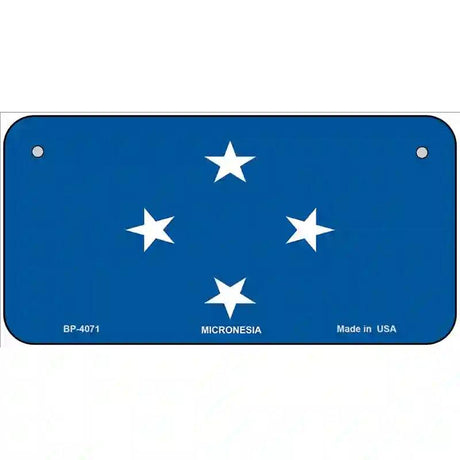 Micronesia Flag Metal Novelty License Plate 6" x 3" (BP)