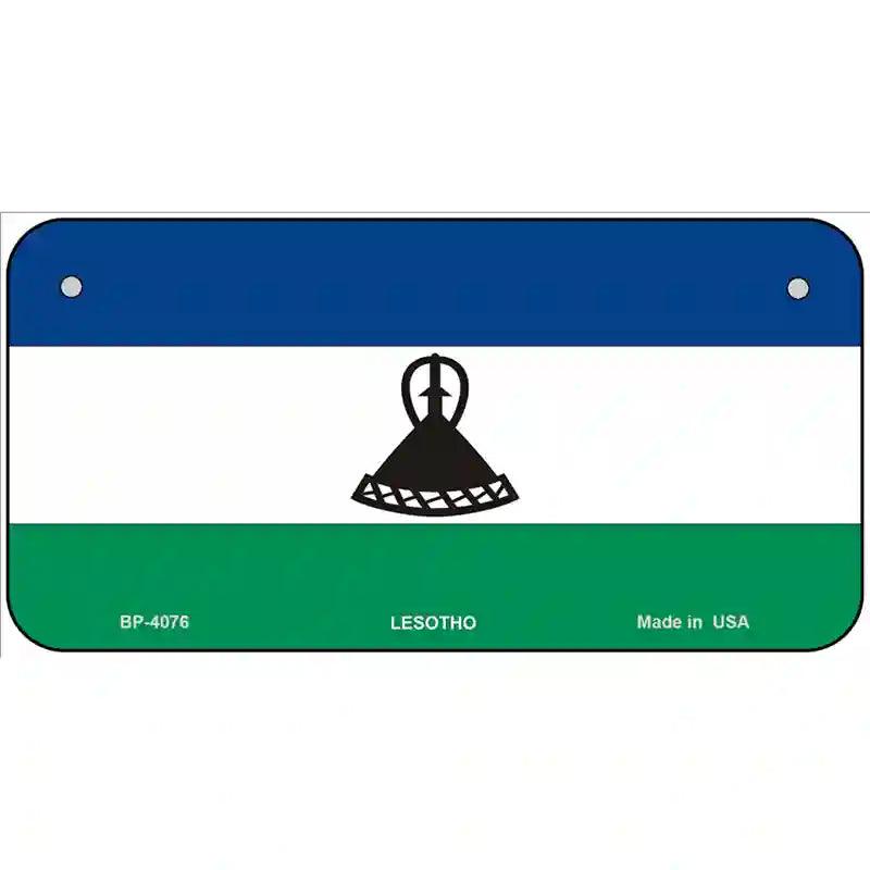 Lesotho Flag Metal Novelty License Plate 6" x 3" (BP)