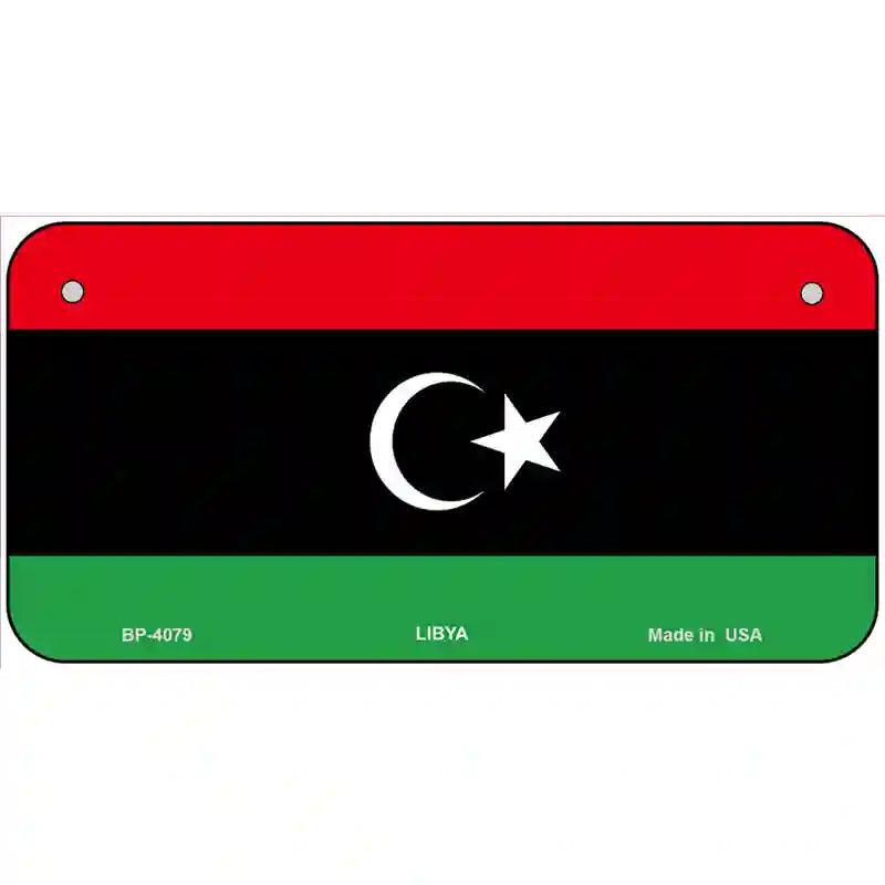 Libya Flag Metal Novelty License Plate 6" x 3" (BP)