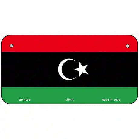Libya Flag Metal Novelty License Plate 6" x 3" (BP)