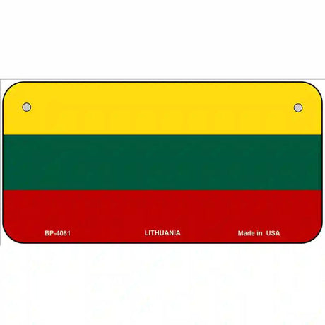 Lithuania Flag Metal Novelty License Plate 6" x 3" (BP)