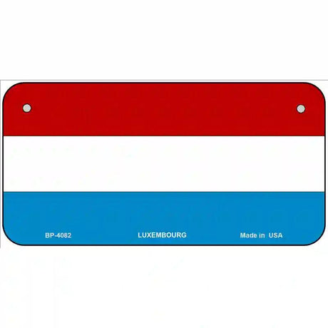Luxembourg Flag Metal Novelty License Plate 6" x 3" (BP)