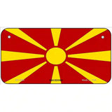 Macedonia Flag Metal Novelty License Plate 6" x 3" (BP)