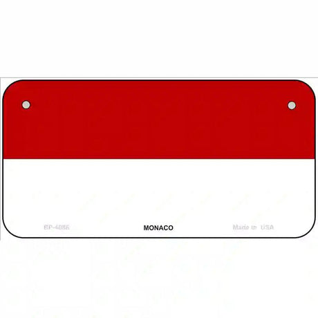 Monaco-C Flag Metal Novelty License Plate 6" x 3" (BP)