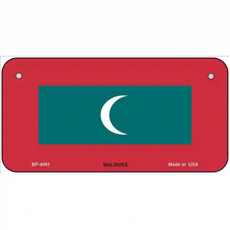 Maldives Flag Metal Novelty License Plate 6" x 3" (BP)