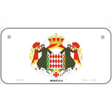 Monaco-S Flag Metal Novelty License Plate 6" x 3" (BP)