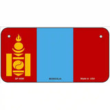 Mongolia Flag Metal Novelty License Plate 6" x 3" (BP)