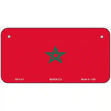 Morocco Flag Metal Novelty License Plate 6" x 3" (BP)