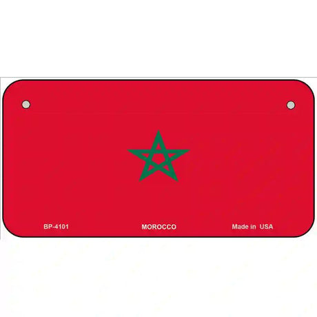 Morocco Flag Metal Novelty License Plate 6" x 3" (BP)