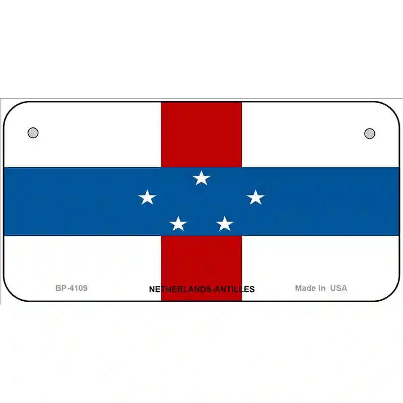 Netherlands Antilles Flag Metal Novelty License Plate 6" x 3" (BP)