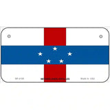 Netherlands Antilles Flag Metal Novelty License Plate 6" x 3" (BP)