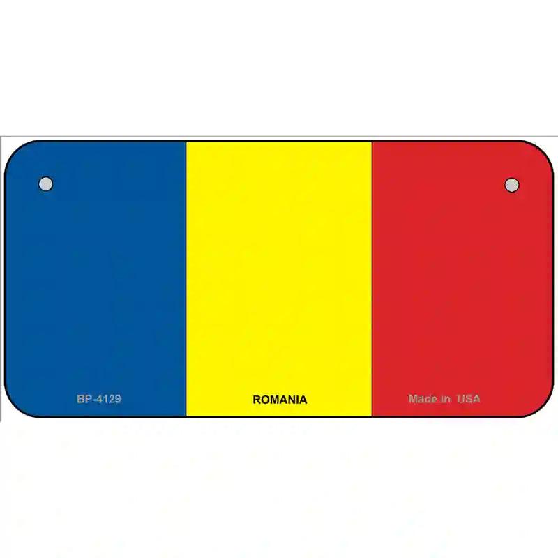 Romania Flag Metal Novelty License Plate 6" x 3" (BP)