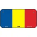 Romania Flag Metal Novelty License Plate 6" x 3" (BP)