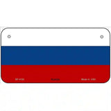 Russia Flag Metal Novelty License Plate 6" x 3" (BP)