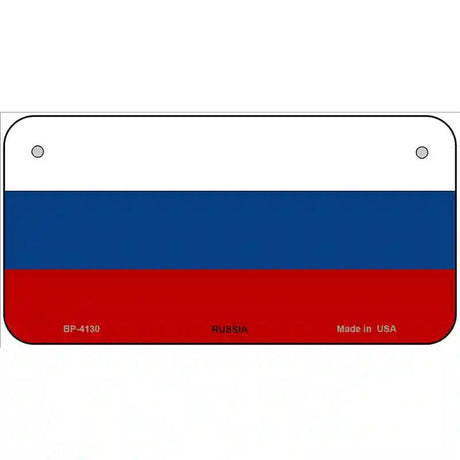 Russia Flag Metal Novelty License Plate 6" x 3" (BP)