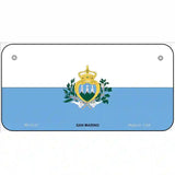 San Marino Flag Metal Novelty License Plate 6" x 3" (BP)