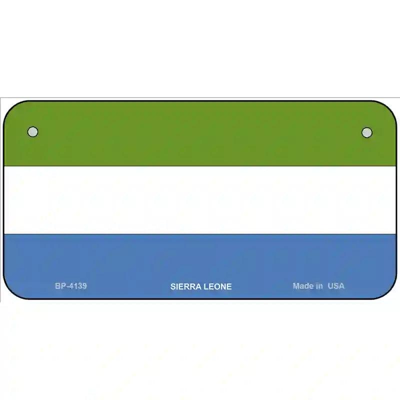 Sierra Leone Flag Metal Novelty License Plate 6" x 3" (BP)