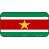 Suriname Flag Metal Novelty License Plate 6" x 3" (BP)