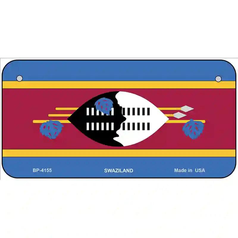 Swaziland Flag Metal Novelty License Plate 6" x 3" (BP)