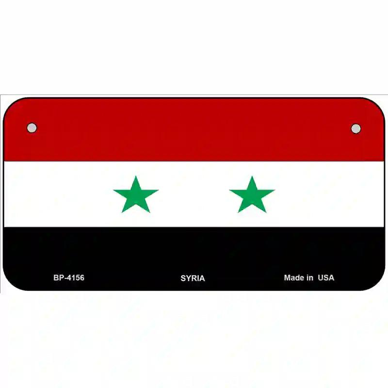 Syria Flag Metal Novelty License Plate 6" x 3" (BP)