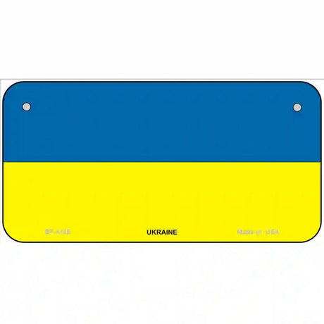 Ukraine Flag Metal Novelty License Plate 6" x 3" (BP)