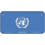 United Nations Flag Metal Novelty License Plate 6" x 3" (BP)