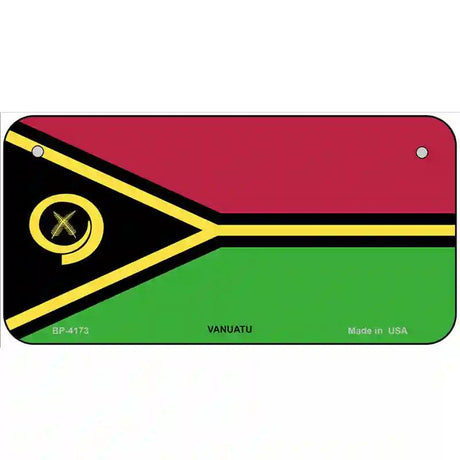 Vanuatu Flag Metal Novelty License Plate 6" x 3" (BP)