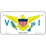 Virgin Islands US Flag Metal Novelty License Plate 6" x 3" (BP)
