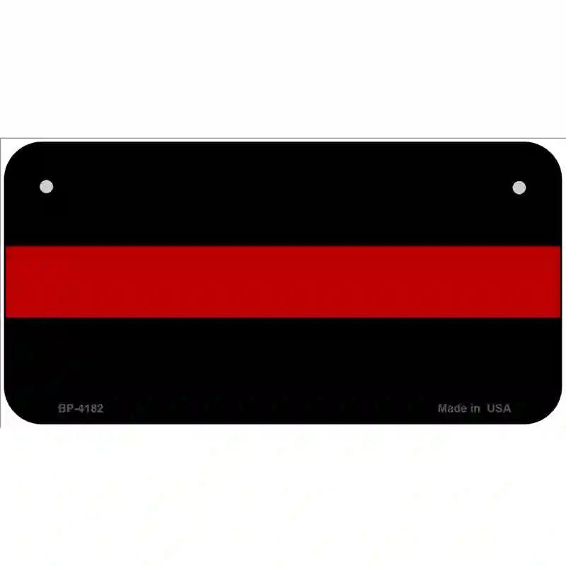 Thin Red Line Fire Metal Novelty License Plate 6" x 3" (BP)