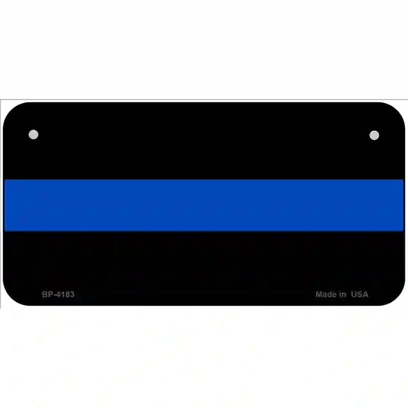Thin Blue Line Police Metal Novelty License Plate 6" x 3" (BP)