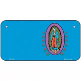 Virgin Mary Blue Metal Novelty License Plate 6" x 3" (BP)