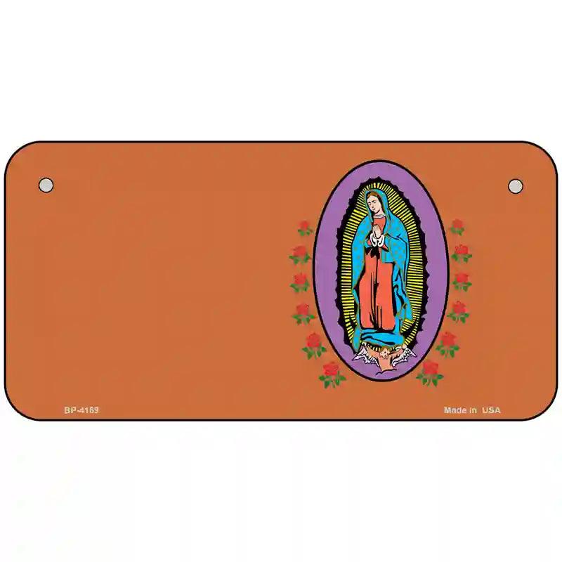 Virgin Mary Copper Metal Novelty License Plate 6" x 3" (BP)