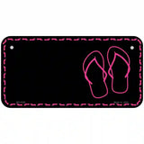 Flip Flops Pink Offset Metal Novelty License Plate 6" x 3" (BP)