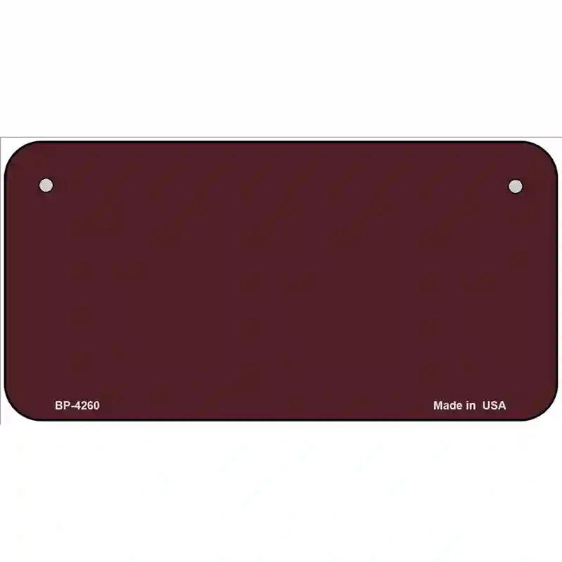 Burgundy Metal Novelty License Plate 6" x 3" (BP)