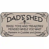 Dads Shed Metal Novelty License Plate 6" x 3" (BP)