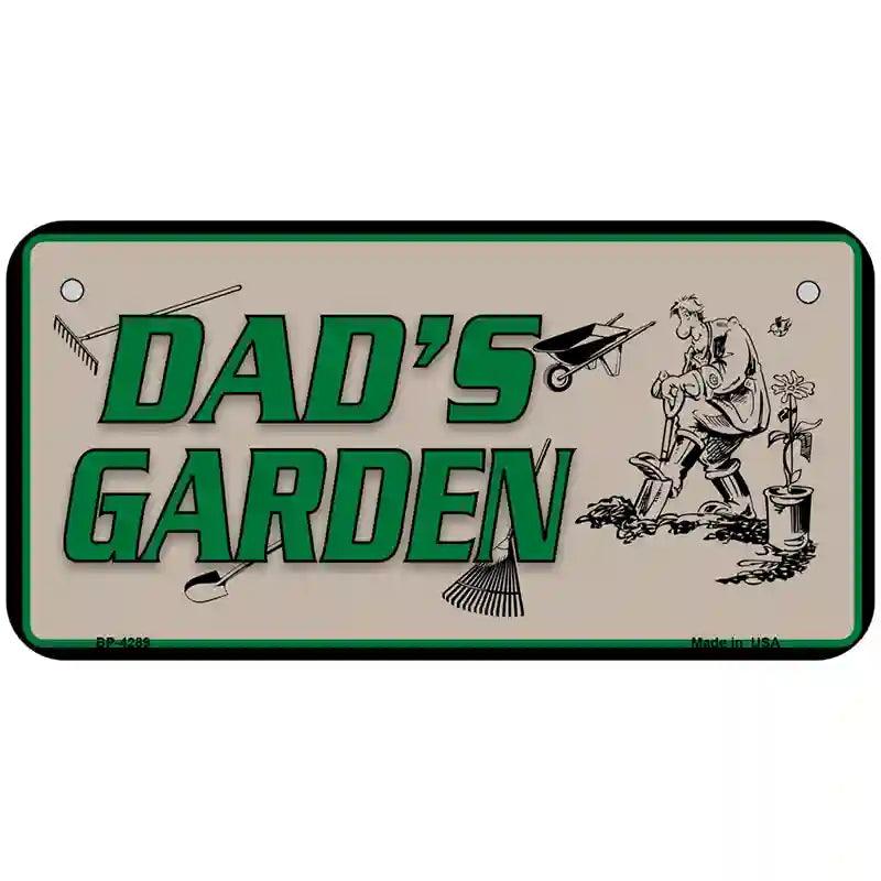 Dads Garden Metal Novelty License Plate 6" x 3" (BP)