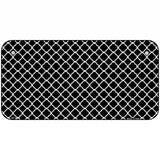 Black White Quatrefoil Metal Novelty License Plate 6" x 3" (BP)